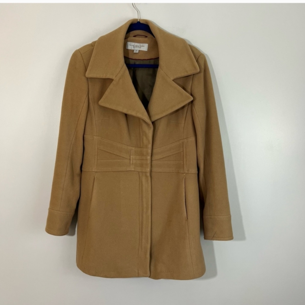 Marc New York Wool-Cashmere Blend Zipper Front Coat